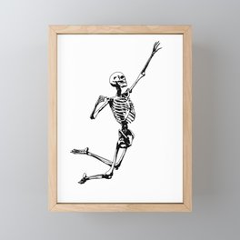 Jumping Skeleton Framed Mini Art Print