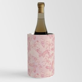 Butterfly Pattern soft pink pastel Wine Chiller