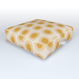 Golden Sun Pattern Outdoor Floor Cushion