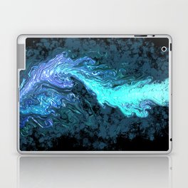 Blue and Purple fluid pour abstract  Laptop Skin