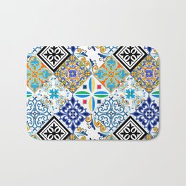 Tiles,mosaic,azulejo,quilt,Portuguese,majolica, Bath Mat