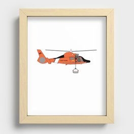 Coast Guard Helicopter Recessed Framed Print