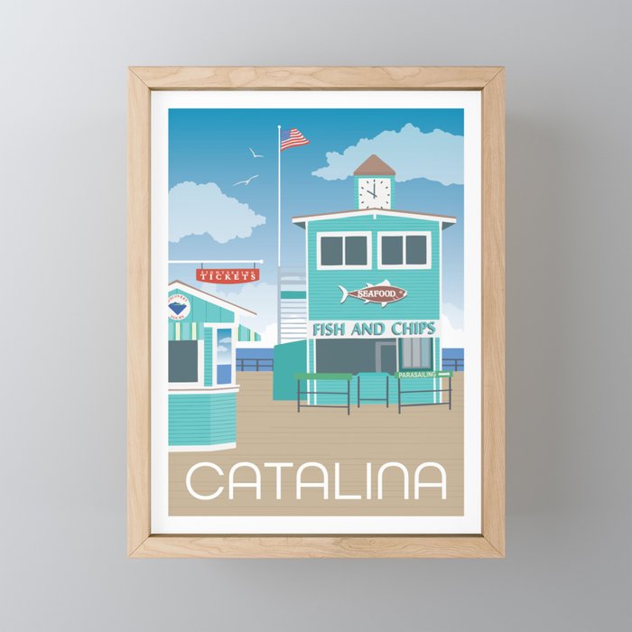 Catalina Island California Framed Mini Art Print
