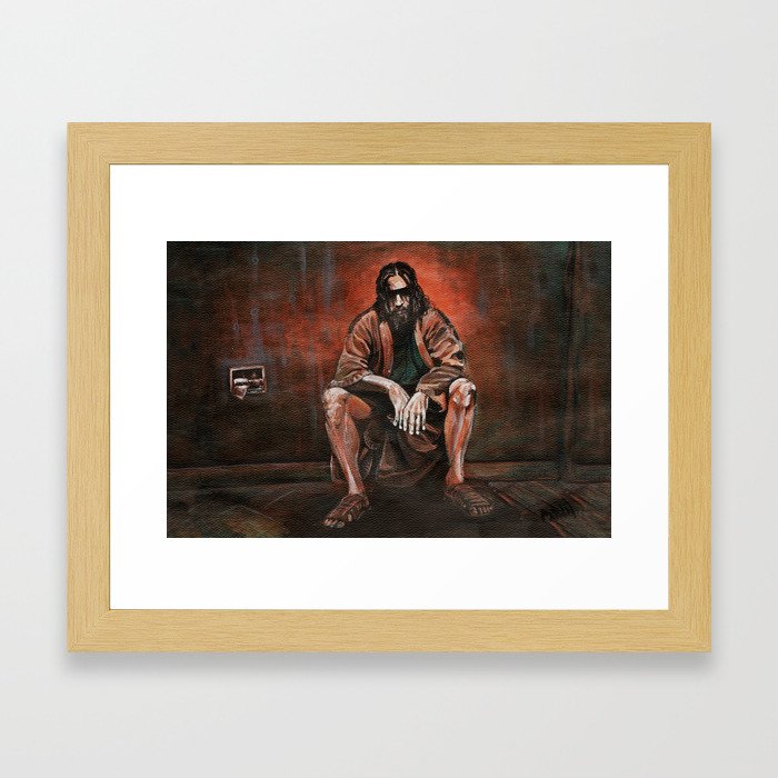 The Dude, "You pissed on my rug!" Framed Art Print