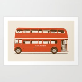 Double-Decker London Bus Art Print