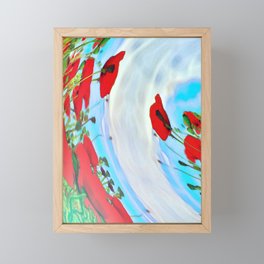Poppies abstract view Artwork Framed Mini Art Print