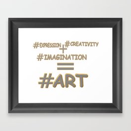"ART EQUATION" Cute Expression Design. Buy Now Framed Art Print