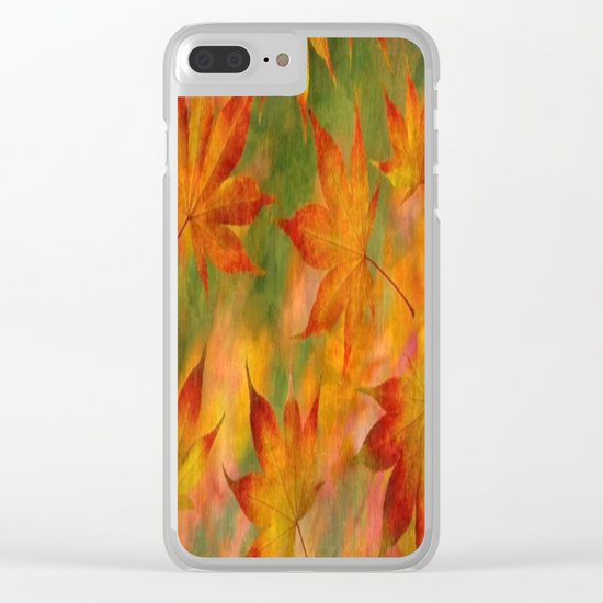 Falling Leaves - Autumn Clear iPhone Case