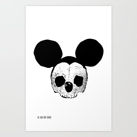 Dead Mickey Mouse Art Print