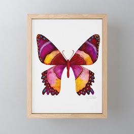 Metallic Butterfly - Purple Pink & Gold Framed Mini Art Print