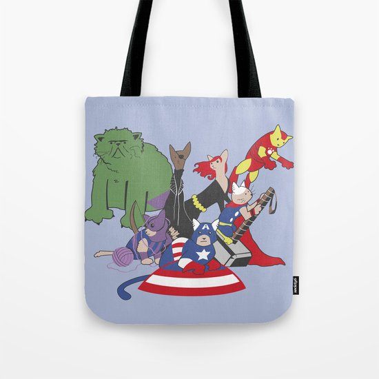 The Catvengers - Earth's Mightiest Kitties Tote Bag