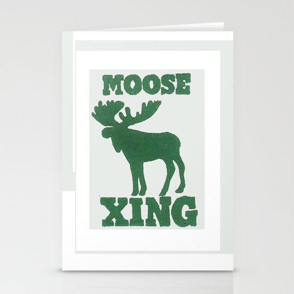Moose Xing Stationery Cards
