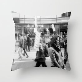 Young Woman At Refugee March 2013 Throw Pillow
