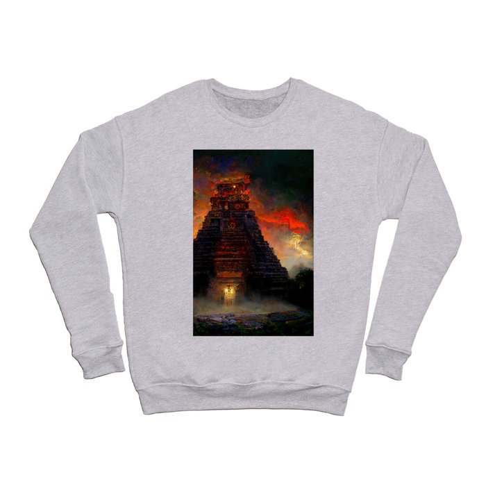 Ancient Mayan Temple Crewneck Sweatshirt