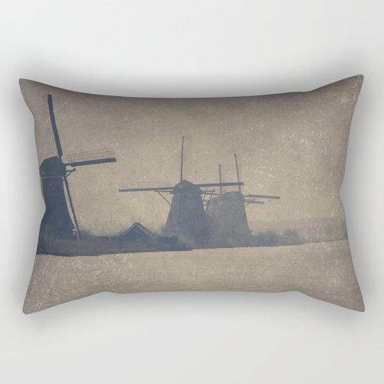 Kinderdijk Windmills II Rectangular Pillow