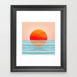 Minimalist Sunset III / Abstract Landscape Framed Art Print