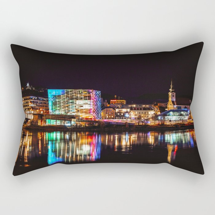 Linz by night Rectangular Pillow