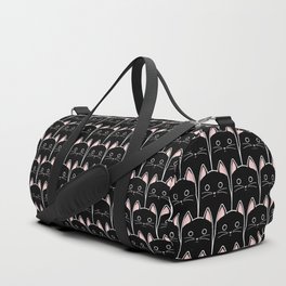 Many Black Cats Pattern Duffle Bag