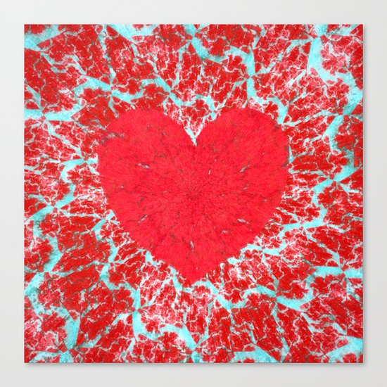 Frosty heart Canvas Print