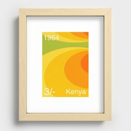 Kenya stamp  Recessed Framed Print