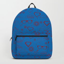 Supergirl/Kara's pattern - red Backpack