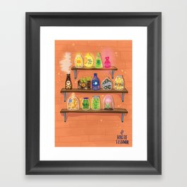 Potion Shelves Framed Art Print