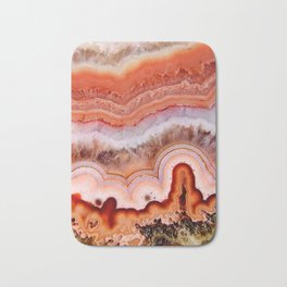 ORANGE AGATE Bath Mat | Pastel, Hdr, Crystal, Agate, Coral, Rock, Digital, Color, Pattern, Onyx 