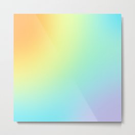 Unique Pastel Rainbow Gradient Metal Print