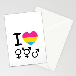I Heart Pansexuality Stationery Cards