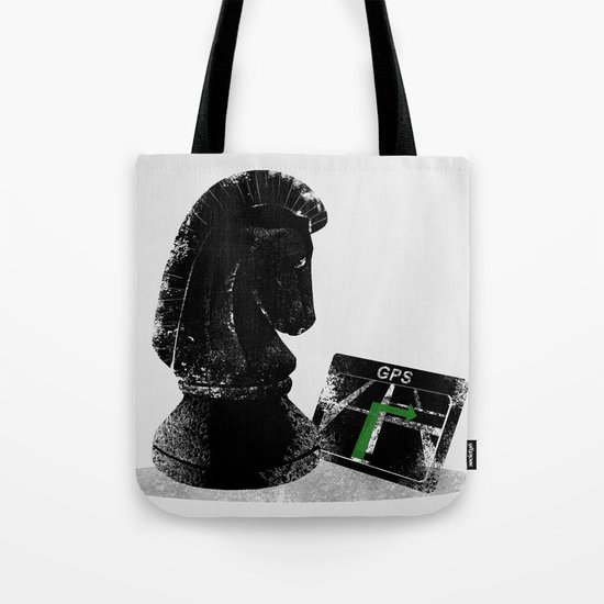 Chess Horse - Knight Moves " L " Tote Bag