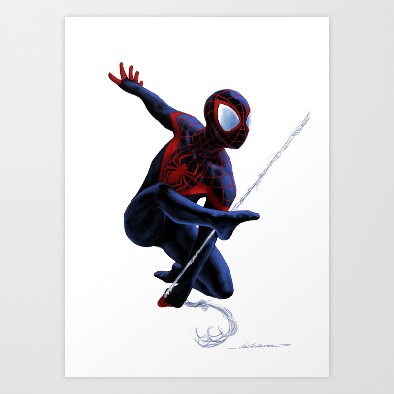 miles morales spider man art print by ecairns art society6