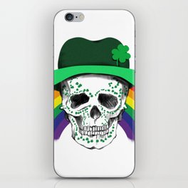St Patricks Day Skull iPhone Skin
