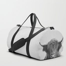 Highland Cow - Black & White Duffle Bag