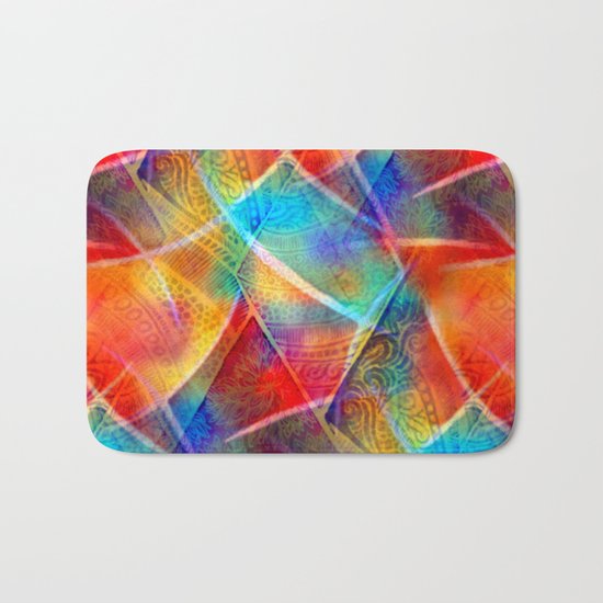 Boho Rainbow Bath Mat