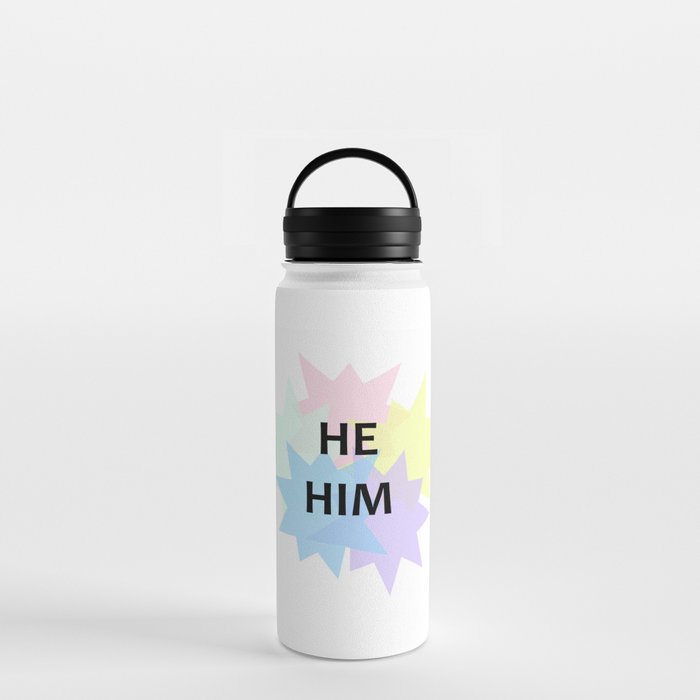 he/him pronouns Water Bottle