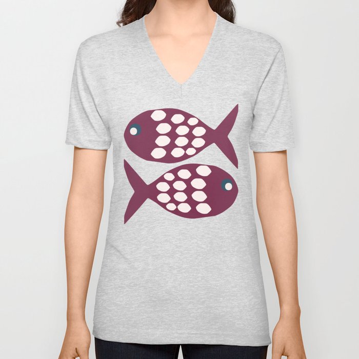 Fish 1 V Neck T Shirt