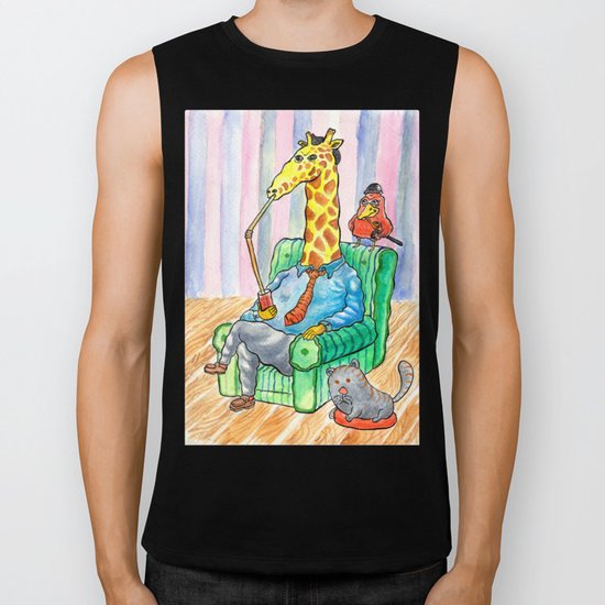 Giraffe Biker Tank