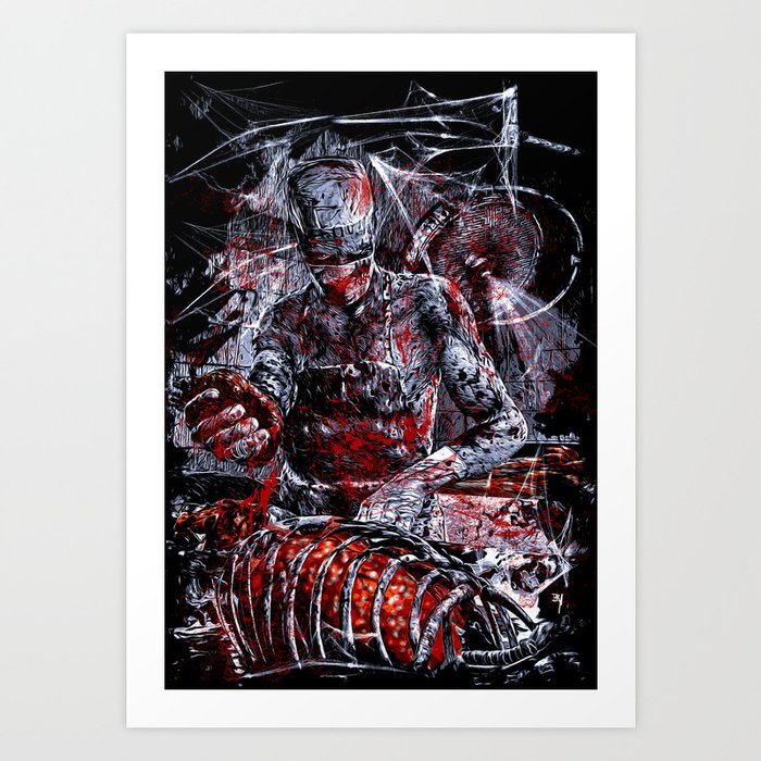 THE BLOODY MAD DOC Art Print
