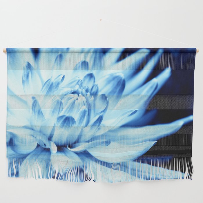 Expressive Dahlia In Light Blue Wall Hanging