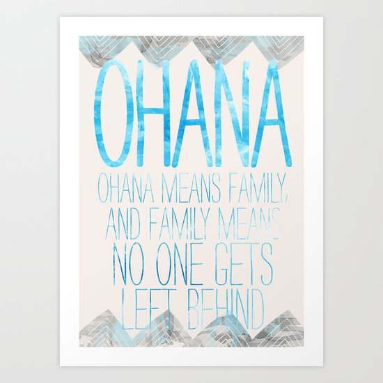 OHANA Art Print