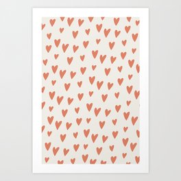 Hearts Hearts Hearts Art Print