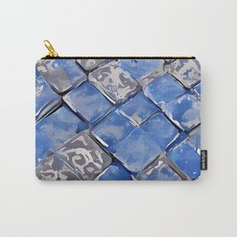 Blue and grey tiles Carry-All Pouch