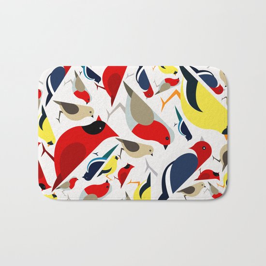 The birds from the colorful world Bath Mat