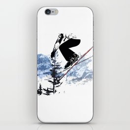 Ski the Rockies - Downhill Skier iPhone Skin