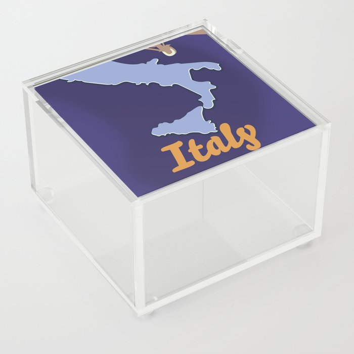 Vintage Italy travel poster. Acrylic Box