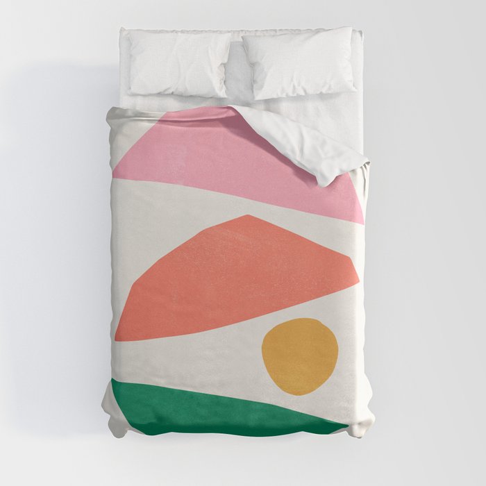 The Sundowner: Stacked Shapes 01 Duvet Cover