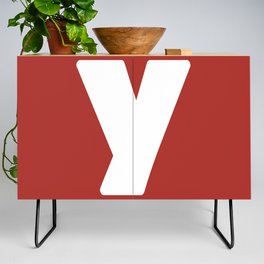 y (White & Maroon Letter) Credenza