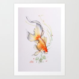 Goldfish - Watercolor Art Print