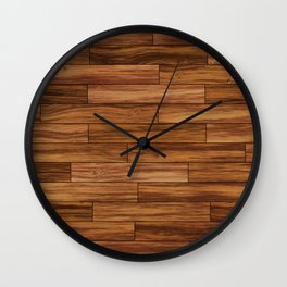 Brown wood board Wall Clock