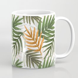 Tropical Leaves Pattern Coffee Mug